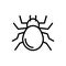 Black line icon for Spider, arachnid and pest