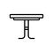 Black line icon for Tables, desk and wood