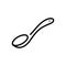 Black line icon for Tablespoon, spoon and teaspoon