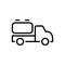 Black line icon for Tank Truck, fuel and  liquid