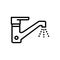 Black line icon for Tap, pour and spigot