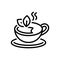 Black line icon for Tea, coffee and beverage