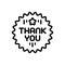 Black line icon for Thankyou, gratitude and appreciate