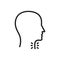 Black line icon for Throat, larynx and neck