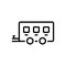 Black line icon for Trailers, transportation and delivery