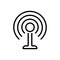 Black line icon for Transmit, signal and receive