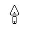 Black line icon for Trowel, bricklayer and masonry
