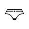 Black line icon for Underwear, lingerie and underpants