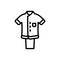 Black line icon for Uniform, dress and costume