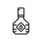 Black line icon for Vintage, bottle and alcohol