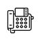 Black line icon for Voip, pbx and calling