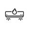 Black line icon for Warm, snug and heat