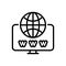 Black line icon for Web, website and internet