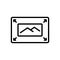 Black line icon for Wide, image and photograph