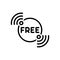 Black line icon for Wifi Free Spot, network and hotspot