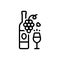 Black line icon for Wine, drink and liquor