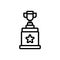 Black line icon for Winner, award and prize