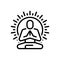 Black line icon for Zen, yoga and serenity