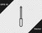 Black line Knife sharpener icon isolated on transparent background. Vector Illustration