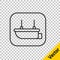 Black line Lifeboat icon isolated on transparent background. Vector