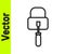 Black line Lockpicks or lock picks for lock picking icon isolated on white background. Vector Illustration