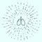 Black line Lungs icon isolated on grey background. Abstract circle random dots. Vector.