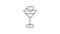 Black line Martini glass icon isolated on white background. Cocktail icon. Wine glass icon. 4K Video motion graphic