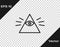 Black line Masons symbol All-seeing eye of God icon isolated on transparent background. The eye of Providence in the