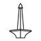 Black Line Monas Monumen Nasional Indonesia Landmark Icon Clipart PNG