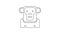Black line Monkey icon isolated on white background. 4K Video motion graphic animation