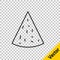 Black line Nachos icon isolated on transparent background. Tortilla chips or nachos tortillas. Traditional mexican fast