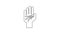 Black line Palmistry of the hand icon isolated on white background. 4K Video motion graphic animation