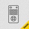 Black line Remote control icon isolated on transparent background. Vector Illustration