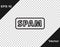 Black line Spam icon isolated on transparent background. Vector