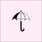 Black line Umbrella icon. Waterproof icon.