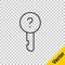 Black line Undefined key icon isolated on transparent background. Vector Illustration