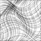 Black lines, wavy, striped surface undulating, on abstract pattern