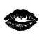 Black lips kiss