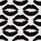 Black lips. Seamless wallpaper