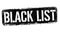 Black list sign or stamp