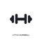 black little dumbbell isolated vector icon. simple element illustration from gym and fitness concept vector icons. little dumbbell