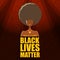 Black lives matter banner with afro american girl silhouette with afro style hair. Black lives matter graphic poster or