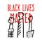 Black lives matter banner design with african american fist hand vector illustration