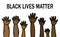 Black Lives Matter Hand Raised