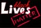 Black lives matter lettering on the black background