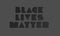 BLACK LIVES MATTER minimalistic typography on dark gray background. No Racism. Vector illustration for poster, shirt, banner.