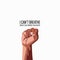Black lives matter modern logo, banner, design concept. Hand symbolizes for black lives matter protest in USA to stop violence to