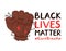 Black Lives Matter protest banner