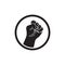 Black Lives Matter strong fist vector illustration. stop racism. I can t breathe. stop shooting. don t shoot. black lives matter.