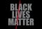 Black Lives Matter text with a red line and stains of blood running down on black background.
